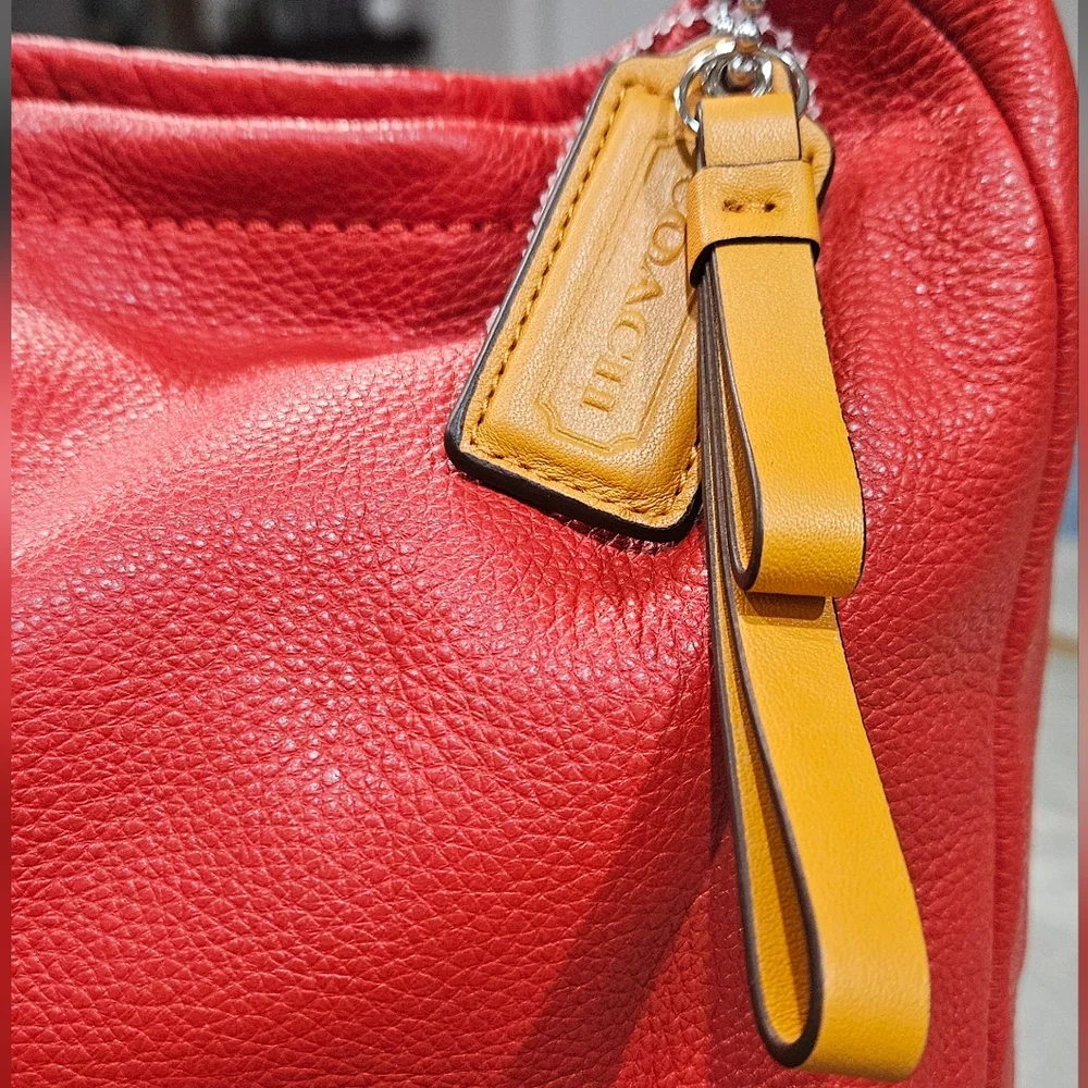Coach Red Pebbled Leather Women's Bag NWOT